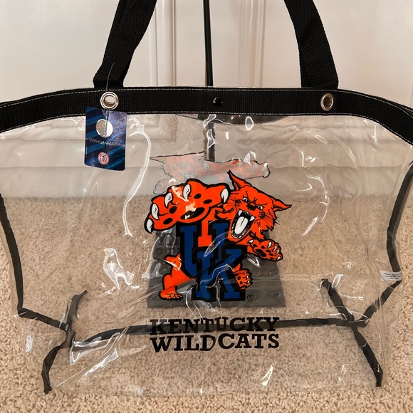 NWT Official Licensed University of Kentucky Wildcats Oversized Clear Tote - Picture 3 of 6